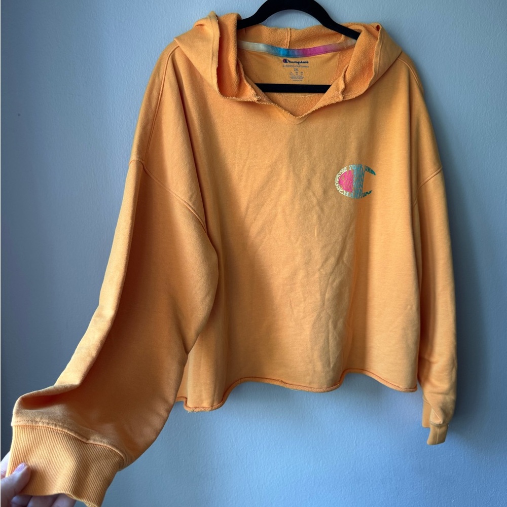 Champion Women's Orange Hoodie